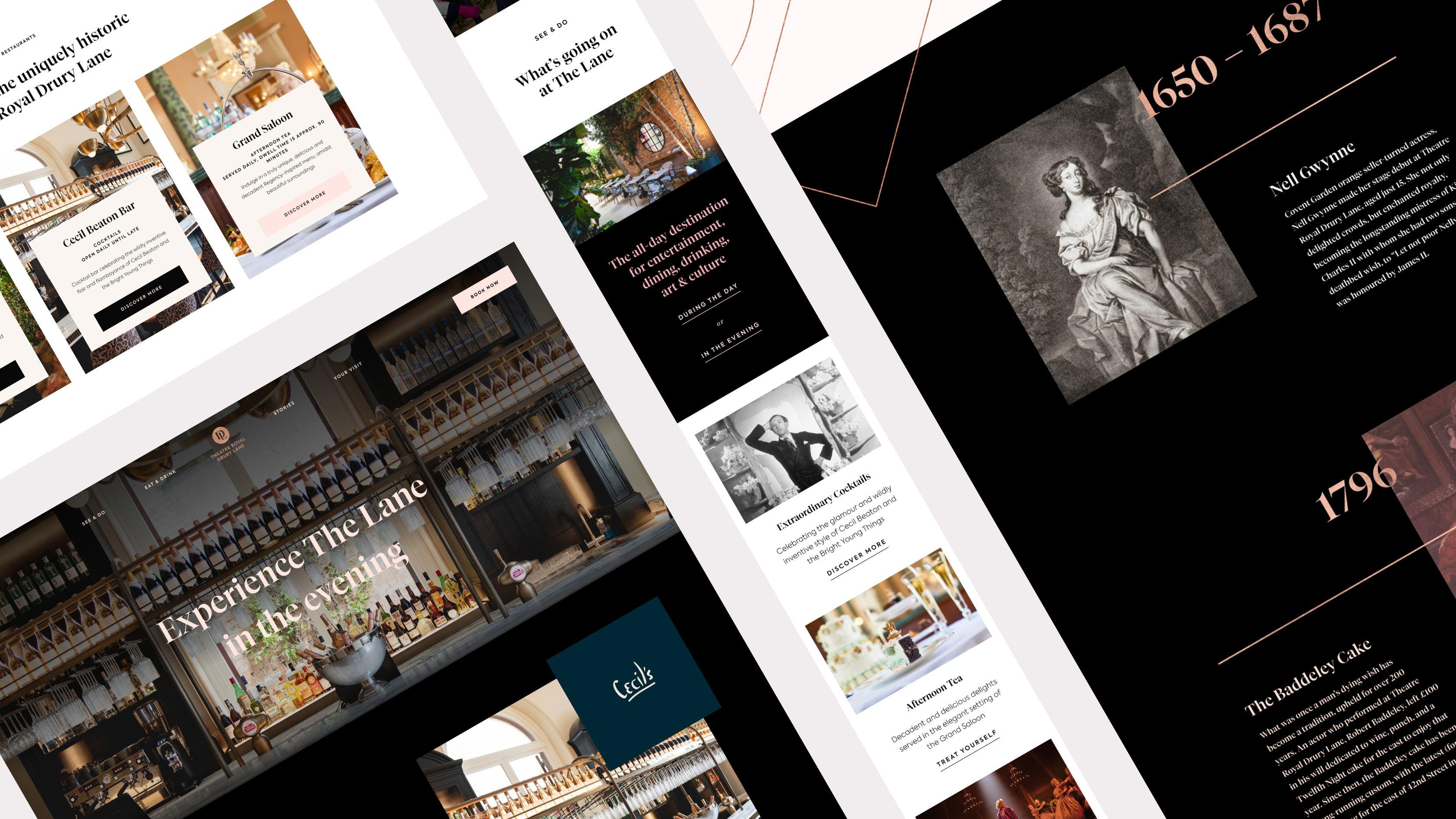 Experience The Lane in the evening page beside the plan your trip experience picker
