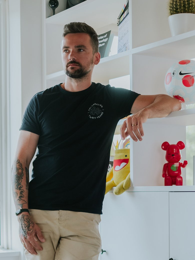 Steve Butler sitting in an office environment