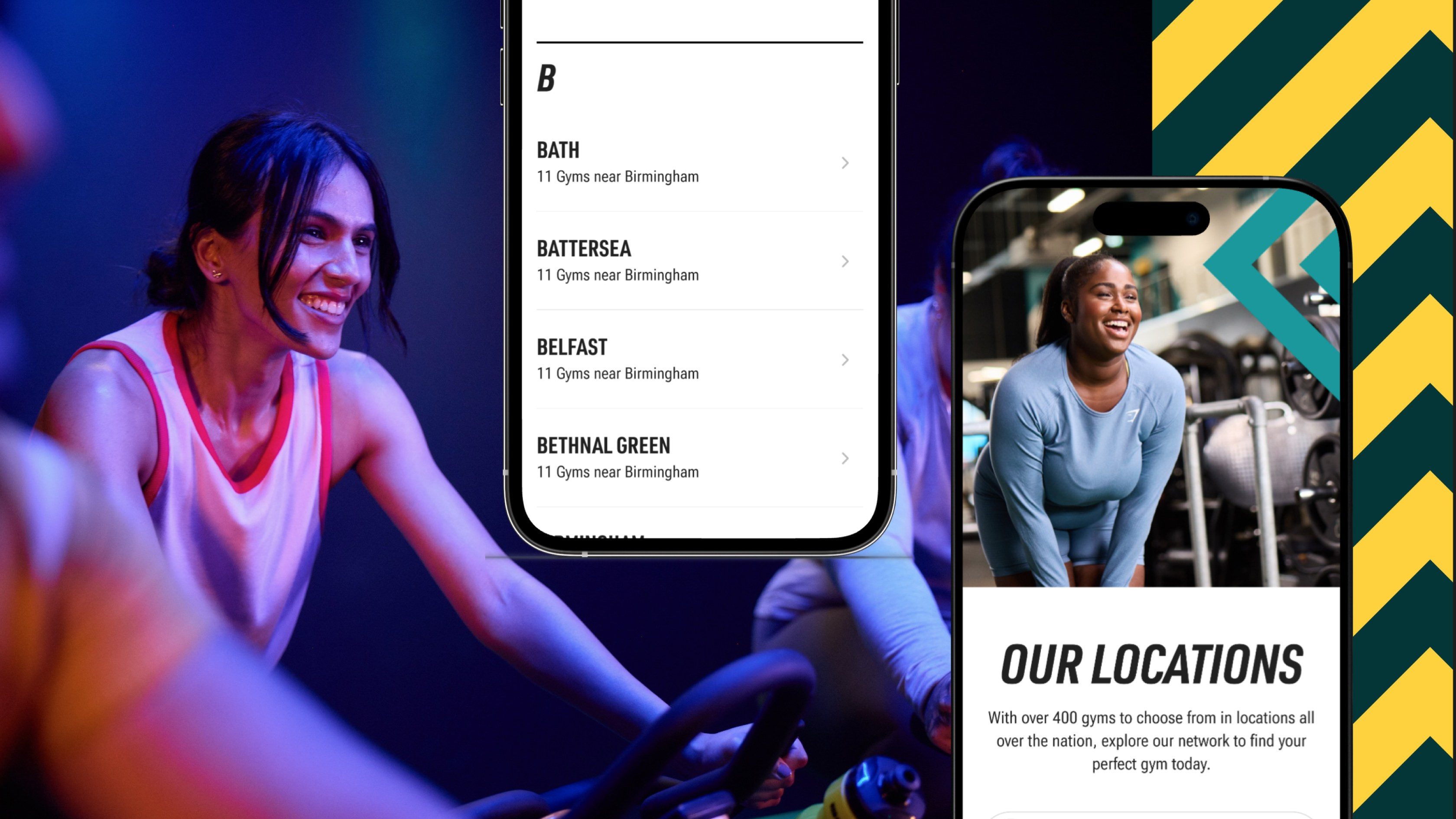 PureGym plans and passes on mobile above the redesigned homepage