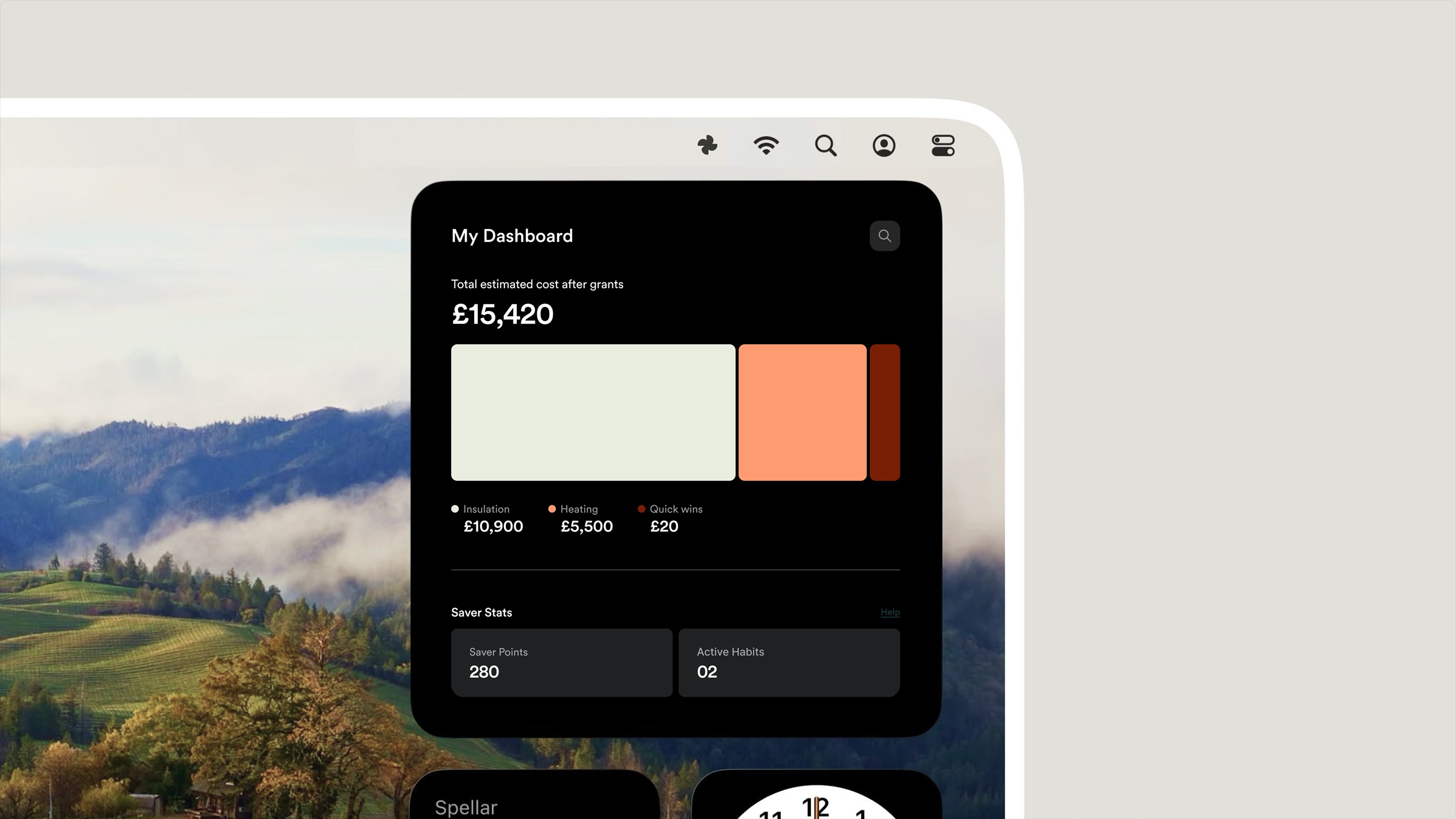 A SaaS app dashboard displayed on a laptop