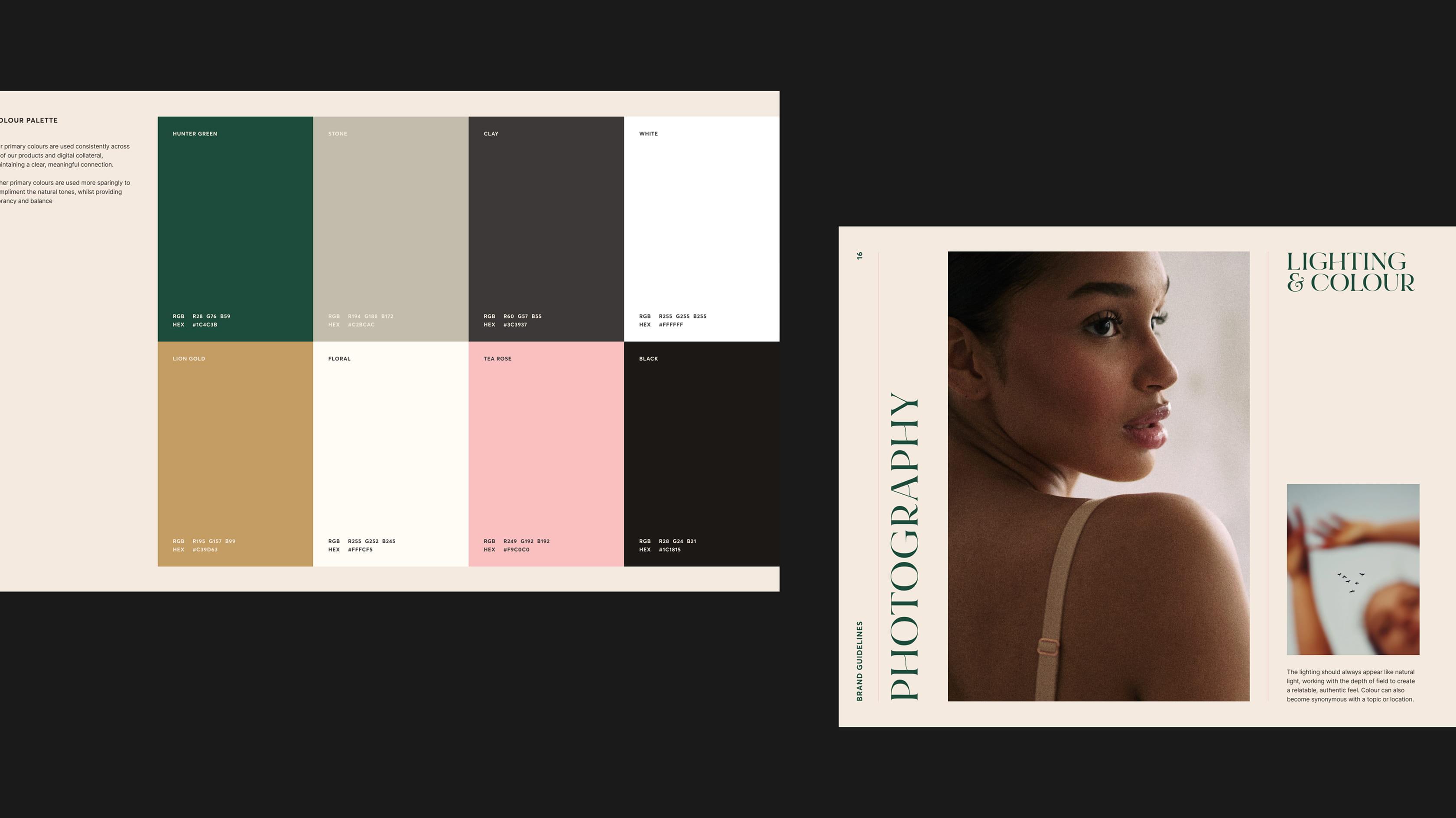 Colour palette with image guidelines