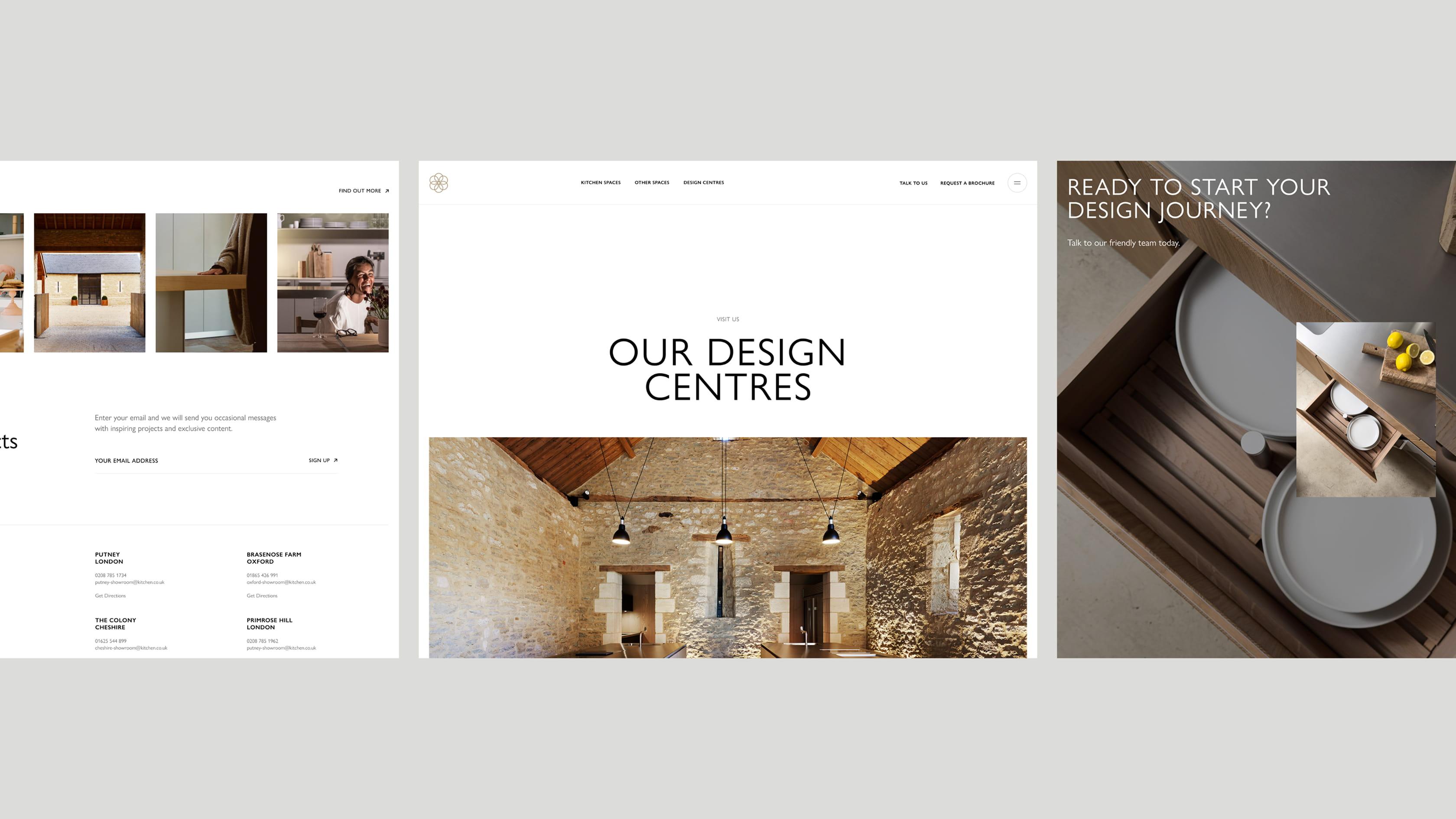 Different marketing websites designs