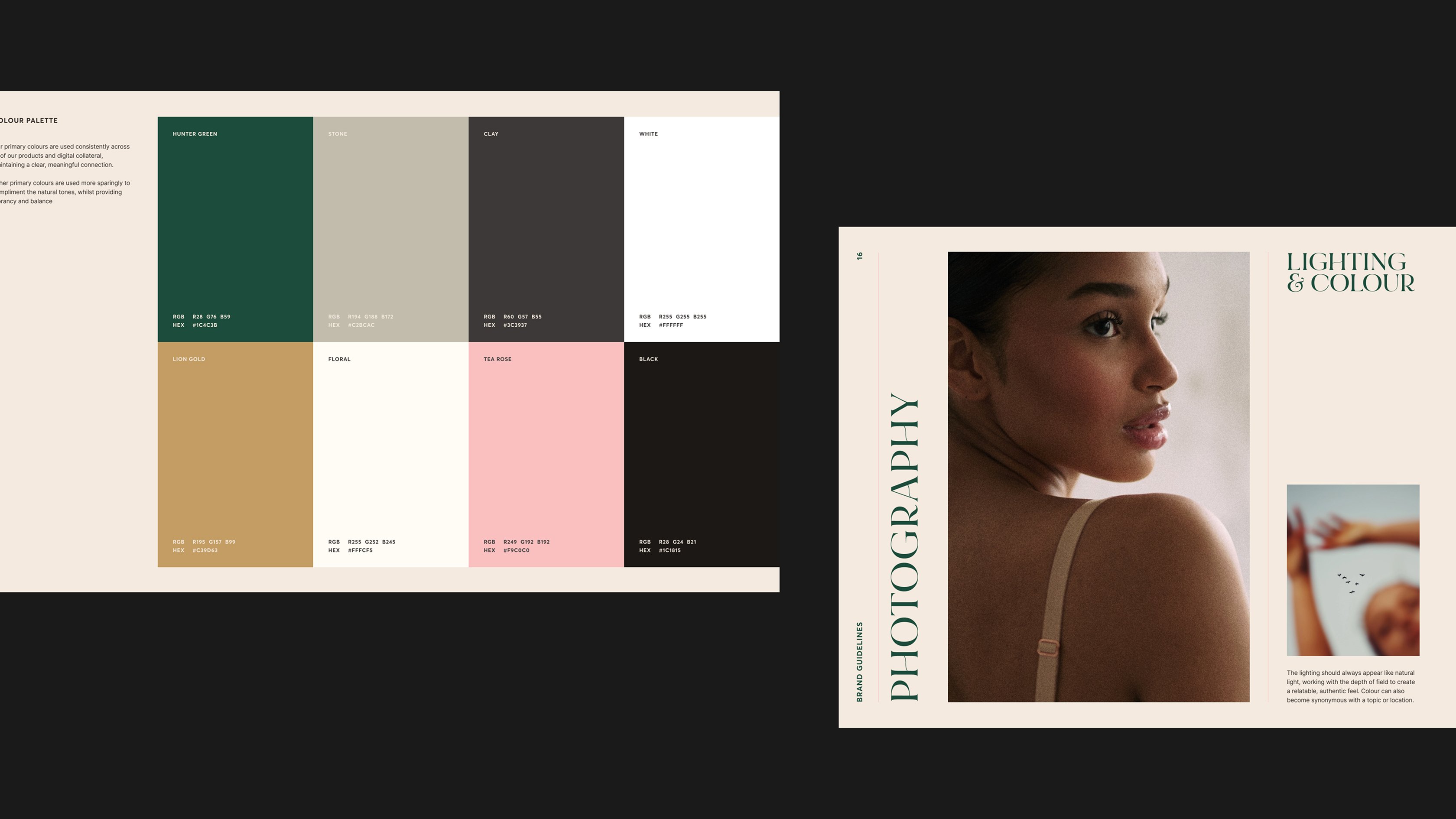 Colour palette with image guidelines