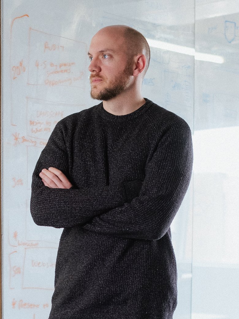 Will Poole sitting in an office environment
